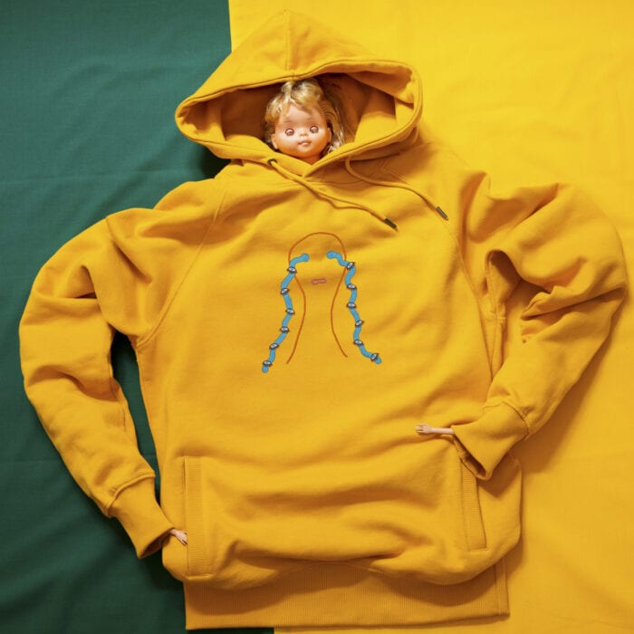 yellow hoodie flooody thinker05-square